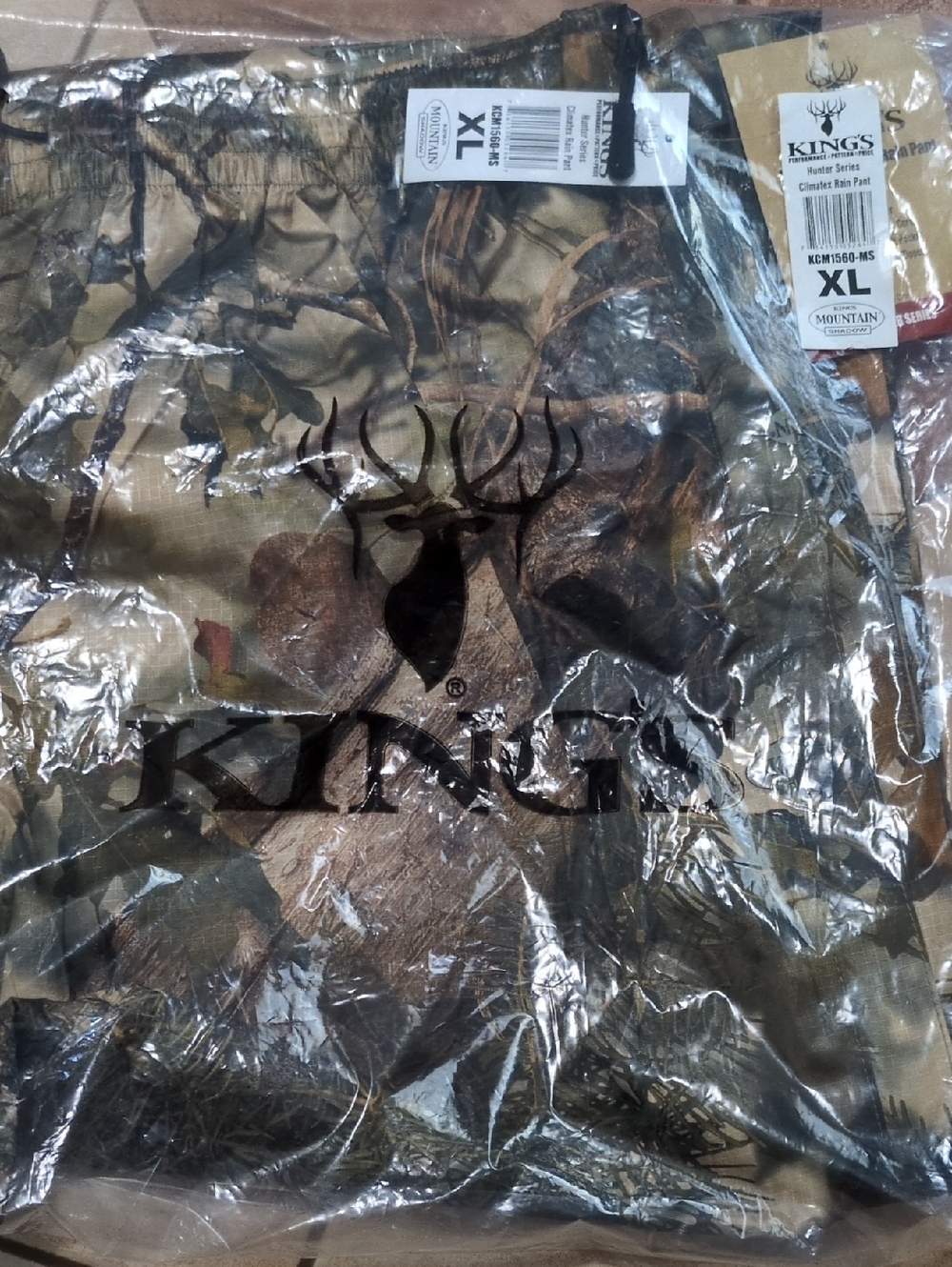 King's Camo Hunting Series Climtex Rain Pants - Green/Brown Camo Xl